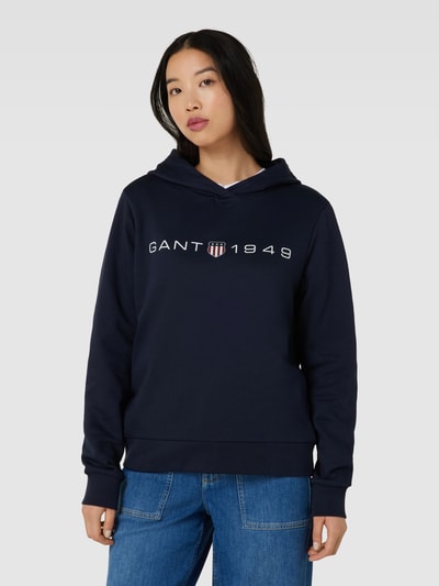 Gant Hoodie mit Label-Print Marine 4