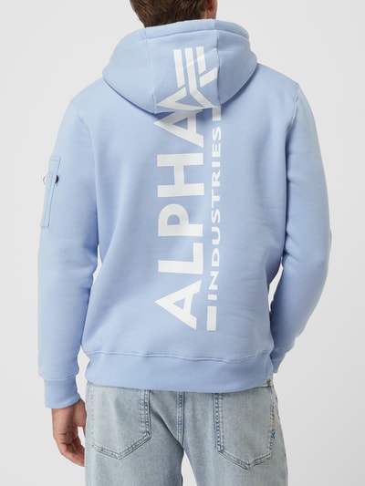 Alpha Industries Hoodie mit Ärmeltasche Hellblau 5