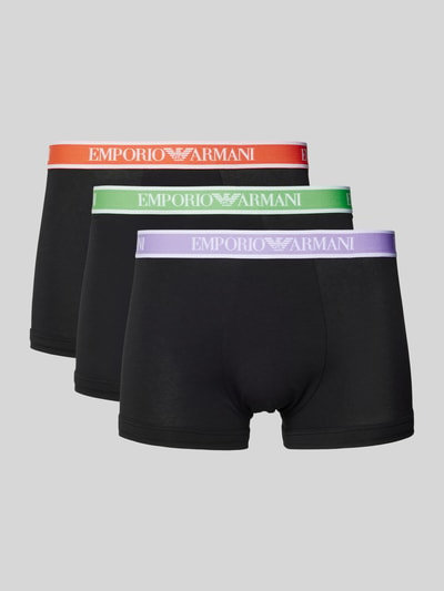 Emporio Armani Trunks mit elastischem Label-Bund im 3er-Pack Black 1