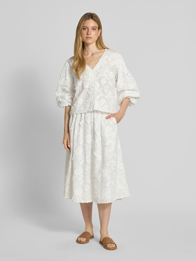 Christian Berg Woman Regular fit blouse met 3/4-mouwen Offwhite - 1