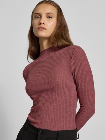 Only Slim Fit Langarmshirt mit Viskose-Anteil Modell 'LEMMA' Altrosa 3