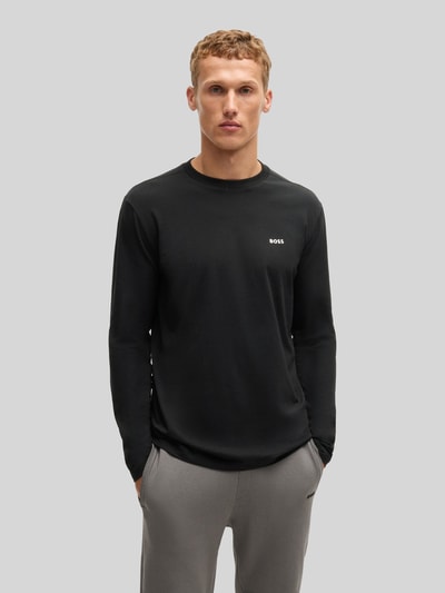 BOSS Green Regular Fit Langarmshirt aus Baumwoll-Mix Modell 'TEE LONG' Black 4