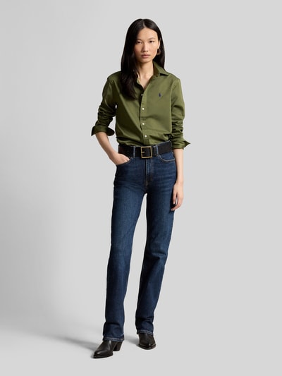 Polo Ralph Lauren Relaxed Fit Hemdbluse aus reiner Baumwolle Oliv 1