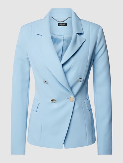 Liu Jo White Blazer in Wickel-Optik Hellblau 2