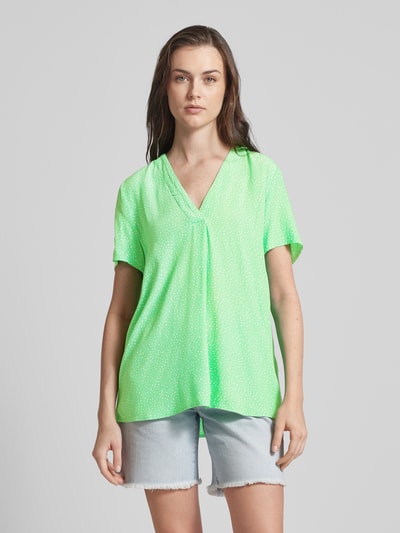 Esprit Bluse mit Allover-Muster Neon Gruen 4