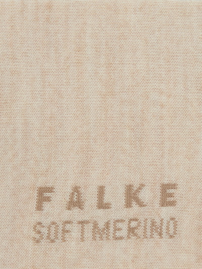 Falke Sokken met labelopschrift, model 'SOFTMERINO' Beige gemêleerd - 2