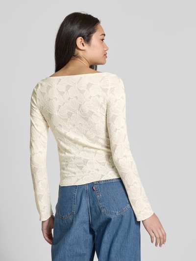 Gina Tricot Longsleeve mit Ausbrenner-Effekt Offwhite 5