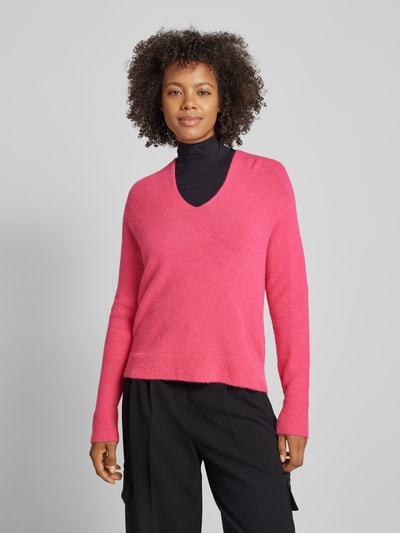 Marc Cain Strickpullover mit V-Ausschnitt Pink 4