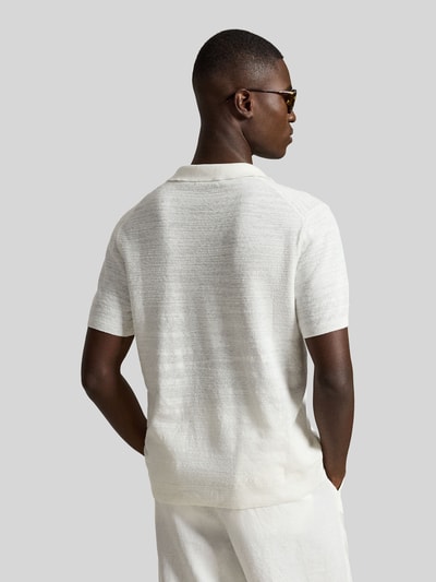 Polo Ralph Lauren Koszulka polo z mieszanki bawełny i lnu, krój regular fit Biały 5