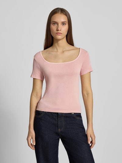 Levi's® T-Shirt in Ripp-Optik mit Karree-Ausschnitt Rosa 4