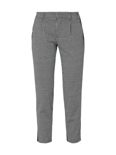 Tom Tailor Denim Spodnie typu track pants z wzorem w pepitkę Czarny 2