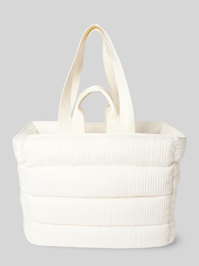 BOSS Tote bag met labelpatch, model 'Deva' Offwhite - 4