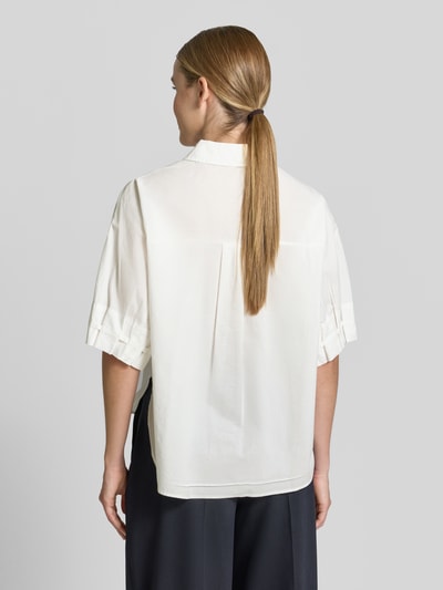 OPUS relaxed fit blouse met verdekte knoopsluiting model 'Finoa' Offwhite - 5
