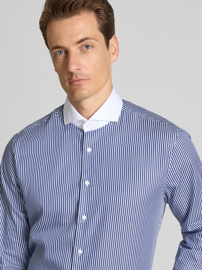 SEIDENSTICKER REGULAR FIT Regular fit vrijetijdsoverhemd met kentkraag, model 'Shark' Marineblauw - 3