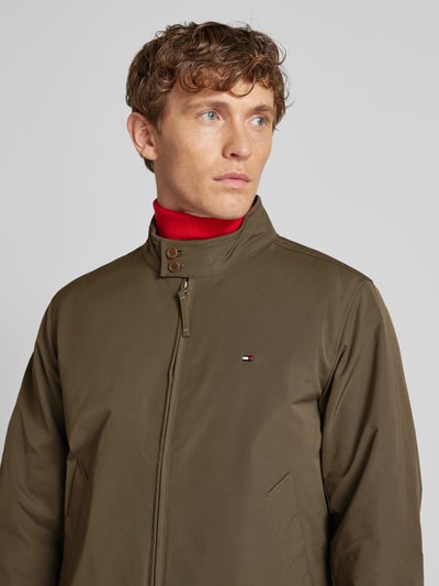 Tommy Hilfiger Jack met logostitching, model 'HARRINGTON' Olijfgroen - 3