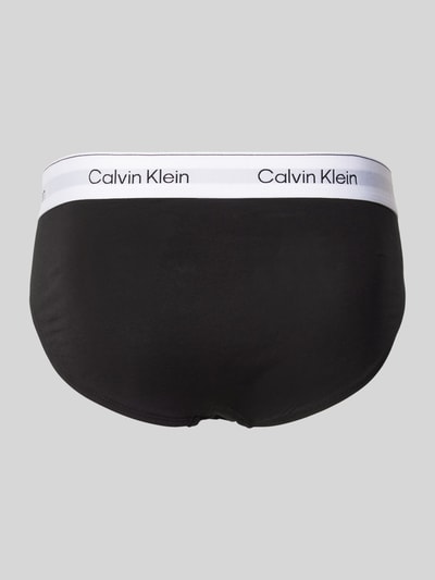 Calvin Klein Underwear Slipy z elastycznym pasem z logo w zestawie 3 szt. Czarny 3