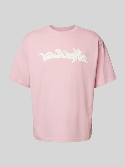 Low Lights Studios T-Shirt mit Label-Print Modell 'WARP' Pink 2