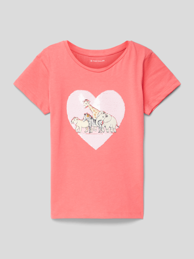 Tom Tailor T-Shirt mit Motiv-Print Pink 1