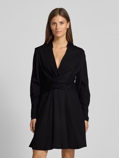 BOSS Minikleid in Wickel-Optik Modell 'Dimkai' Black 4