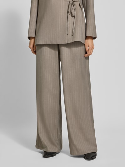 VILLA SOPHIE Stoffhose aus Viskose-Mix mit weitem Bein Modell 'CLEO' Stein 4