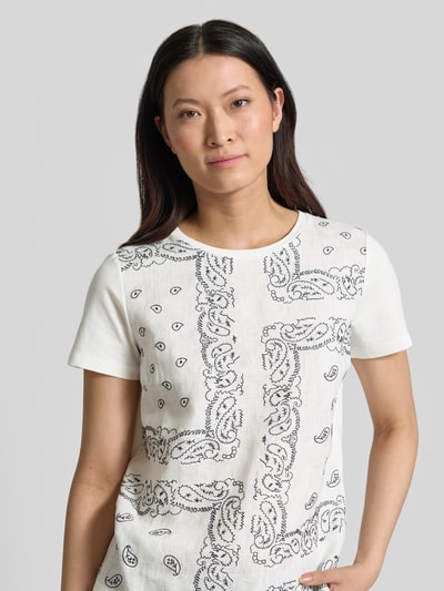 Weekend Max Mara Regular Fit T-Shirt aus Baumwoll-Leinen-Mix Modell 'GENIO' Weiss 3