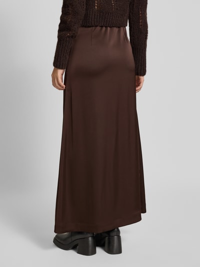 Gestuz Maxirok met knoopsluiting, model 'jessie' Donkerbruin - 5