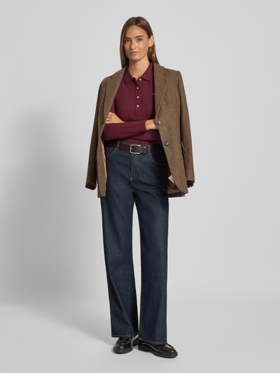 Gant Longsleeve mit Umlegekragen Bordeaux 1