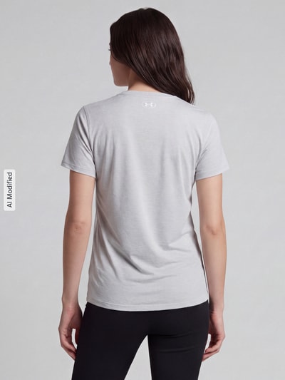 Under Armour Loose Fit Sport-T-Shirt mit Logo-Print Hellgrau 5