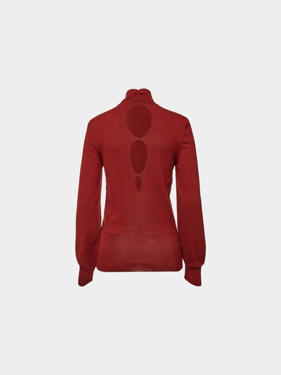 Jacquemus Rollkragenpullover mit Cut-Outs Bordeaux Rot 2
