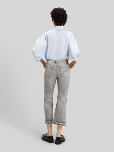 BOSS Orange Cropped Schlaghose aus Baumwoll-Mix Modell 'SOFT KICK FLARE' Mittelgrau 5