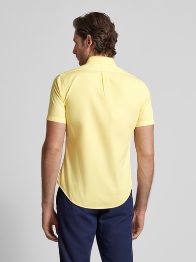 Polo Ralph Lauren Koszula casualowa o kroju slim fit z rękawem o dł. 1/2 Żółty 5