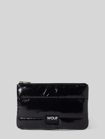 WOUF Kosmetiktasche mit Steppnähten Modell 'Black Glossy' Black 1