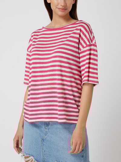 Joseph Janard T-Shirt aus Leinen  Fuchsia 4