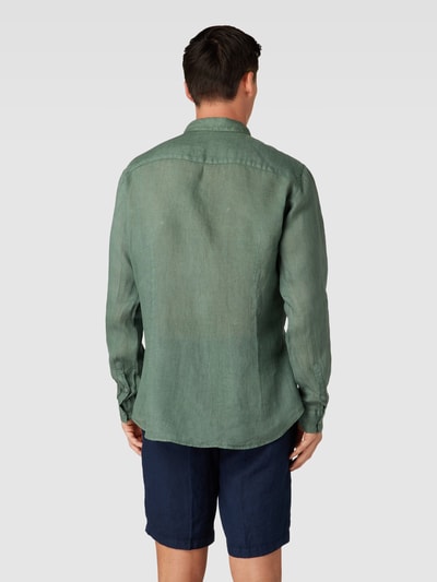 Zeybra Linnen vrijetijdsoverhemd, model 'Camicia' Groen - 5