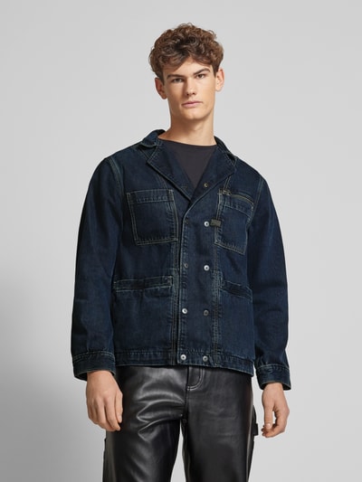 G-Star Raw Jeansjacke mit Label-Patch Modell 'Correct' Dunkelblau 4