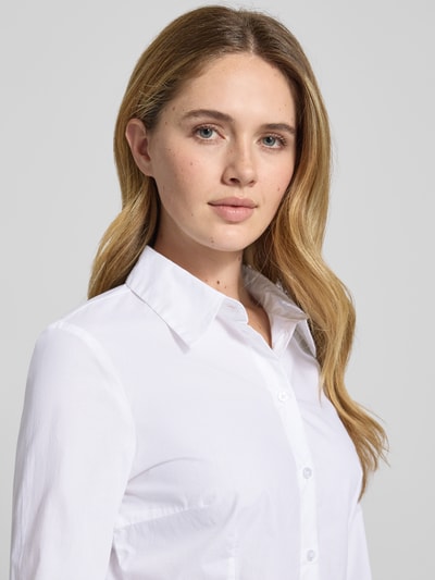 Tom Tailor Denim Bluzka koszulowa wąska z czystej bawełny Biały 3