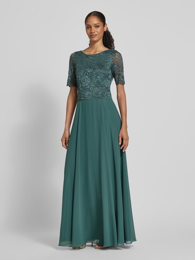 Vera Mont Abendkleid mit Spitze und Rundhalsausschnitt Smaragd 4