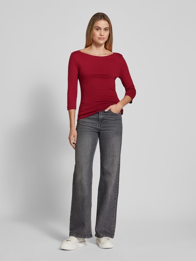 s.Oliver RED LABEL T-Shirt mit U-Boot-Ausschnitt  Bordeaux 1