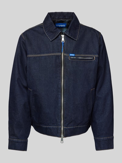 Hugo Blue Jeansjacke mit Reißverschluss Dunkelblau 2