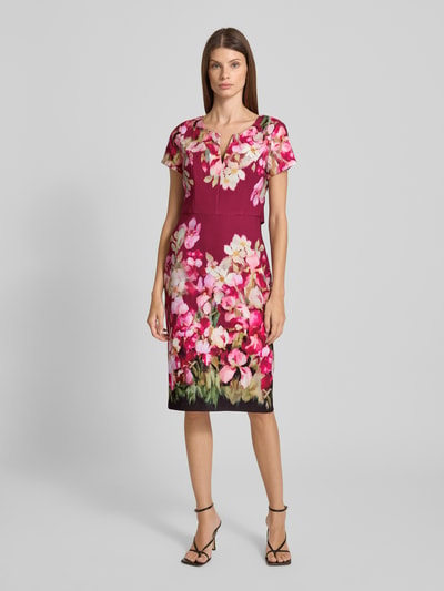 Adrianna Papell Knielange kokerjurk met strikdetail Rood - 4