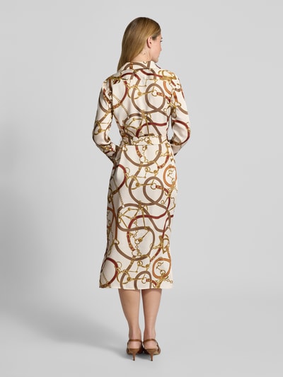 Lauren Ralph Lauren Hemdblusenkleid mit Bindegürtel Modell 'FAYELLA' Ecru 5