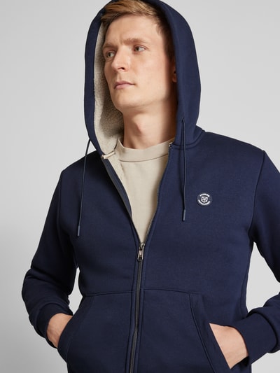 Jack & Jones Premium Bluza rozpinana z kapturem model ‘BLUMASON’ Ciemnoniebieski 3