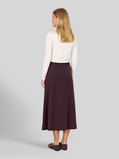 Soyaconcept Uitlopende midi-rok van modalmix model 'BANU' Chocoladebruin - 4