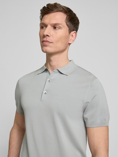 Profuomo Regular Fit Poloshirt mit elastischen Abschlüssen Gruen 3