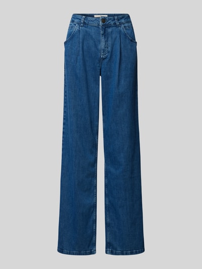 Lanius Wide fit jeans met riemlussen en steekzakken Blauw - 2