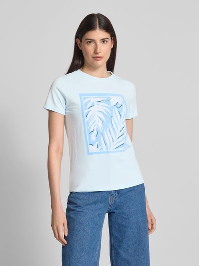 comma T-Shirt mit Motiv-Print Rauchblau 4