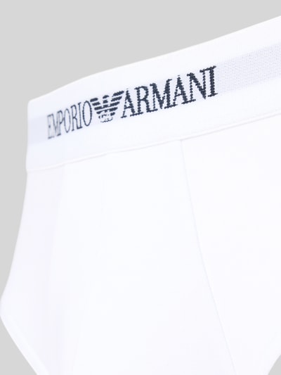 Emporio Armani Slip mit elastischem Logo-Bund im 3er-Pack Weiss 2