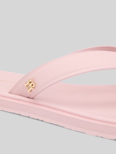Tommy Hilfiger Zehentrenner mit Logo Applikation Rosa 4