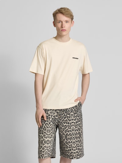 REVIEW T-Shirt mit Rundhalsausschnitt Ecru 4