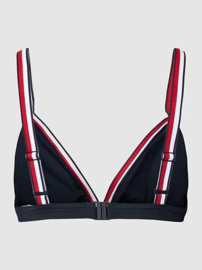 TOMMY HILFIGER Top bikini z paskami w kontrastowym kolorze Granatowy 3